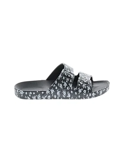 Pre-owned Freedom Moses Sandals In Black