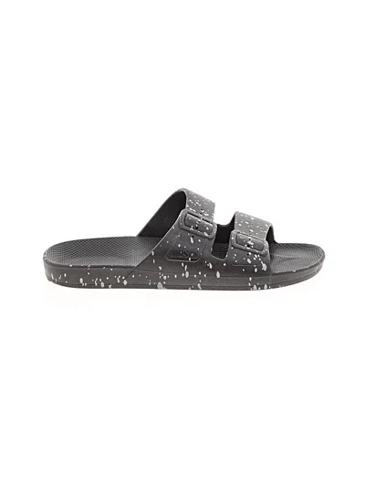 Pre-owned Freedom Moses Sandals In Black