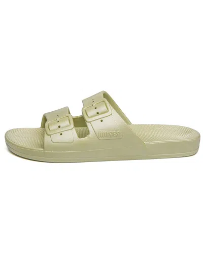 Freedom Moses Two Band Sandal In White