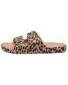 Freedom Moses Beige Leo Camel Leopard Print Sandals
