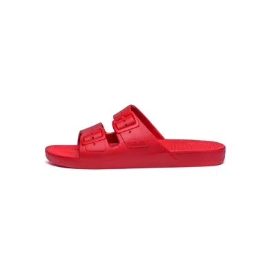 Freedom Moses Kids' Youth  Fuji Sandals Red Waterproof Comfort Slip On Slide Jzz612