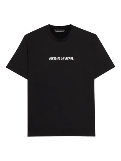 Freedom Of Space Graphic-print T-shirt In Black