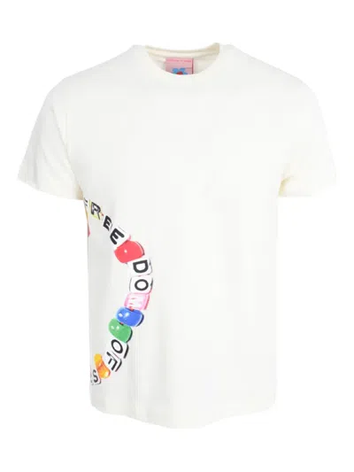 Freedom Of Space Graphic-print T-shirt In White