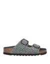 Freedom Woman Sandals Lead Size 8 Textile Fibers In Gray