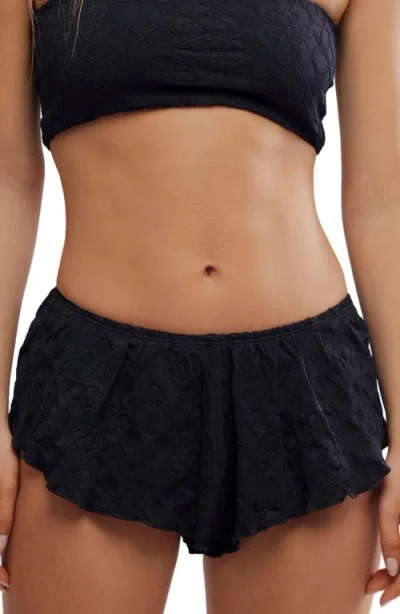Free-est By Free People Alma Flutter Bikini Bottoms In Black