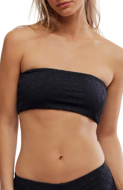 Free-est By Free People Lola Strapless Bandeau Bikini Top In Black
