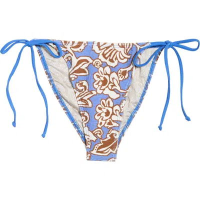 Free-est By Free People Mika Side Tie Bikini Bottoms In Blue