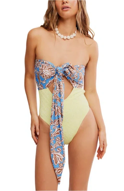 Free-est By Free People Miley Convertible One-piece Swimsuit In Multi