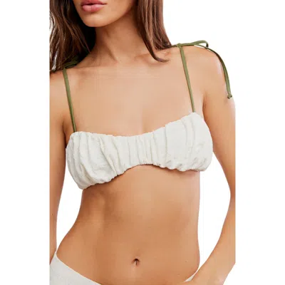 Free-est By Free People Perri Jacquard Bikini Top In White