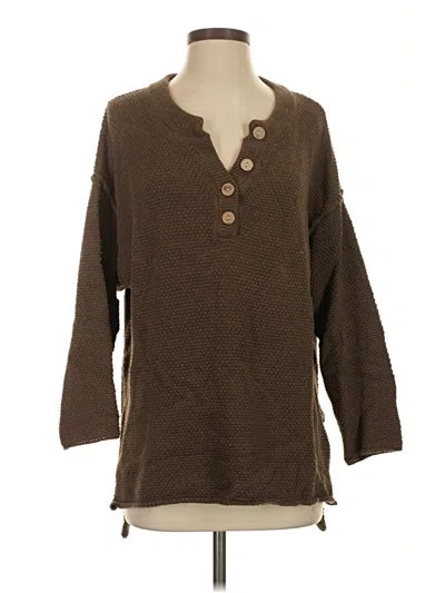 Pre-owned Free-est By Free People Pullover Sweater In Brown