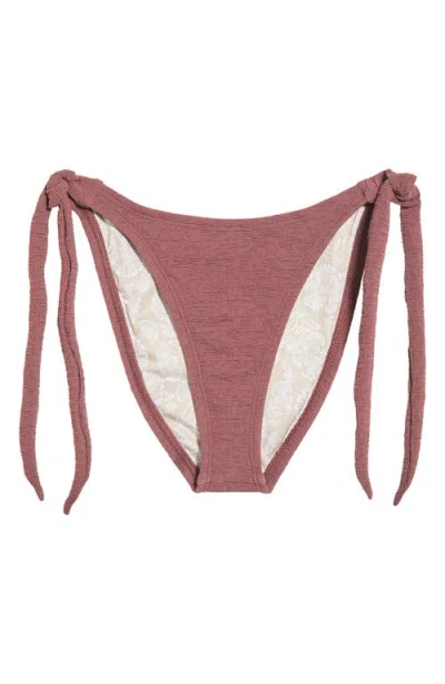 Free-est By Free People Romi Side Tie Swim Bottoms In Pink