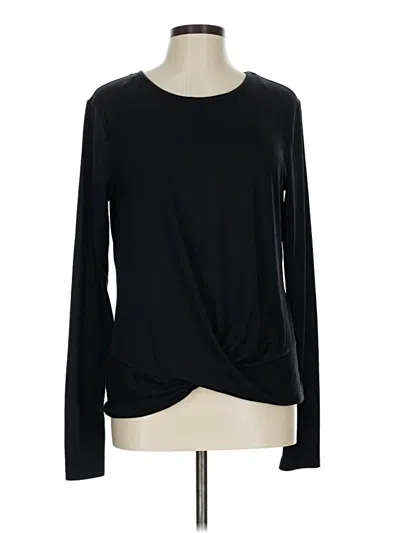 Pre-owned Freely Long Sleeve Top Black Crew Neck Tops