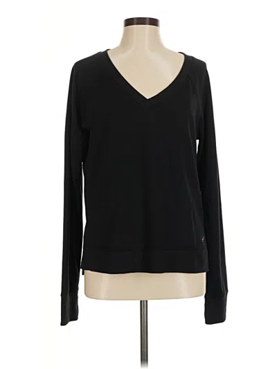 Pre-owned Freely Long Sleeve Top Black V-neck Tops