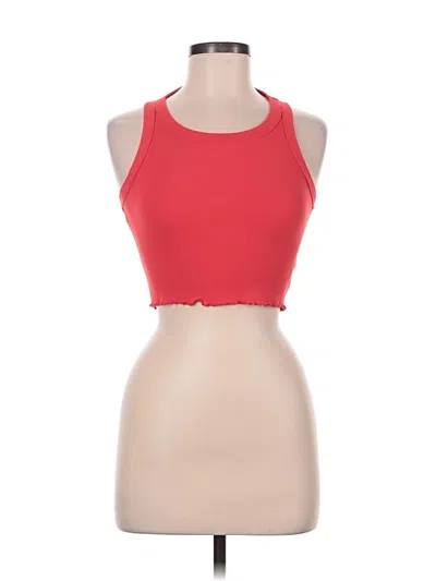 Pre-owned Freely Sleeveless Top Red Halter Neckline Tops