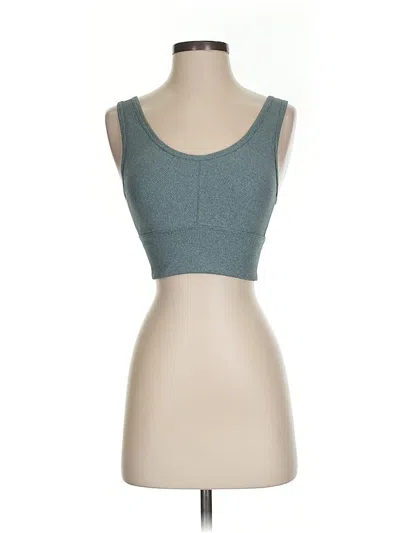 Pre-owned Freely Tank Top Teal Strapless Neckline Tops In Blue