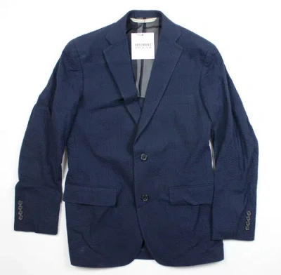 Pre-owned Freemans Sporting Club Brand New-  Seersucker Jacket- Navy- Size 40- Msrp $898 In Blue