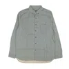 Freemans Sporting Club Green Geometric Button Down Shirt In Green