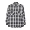 Freemans Sporting Club Grey Checkered Long Sleeve Shirt In Multi