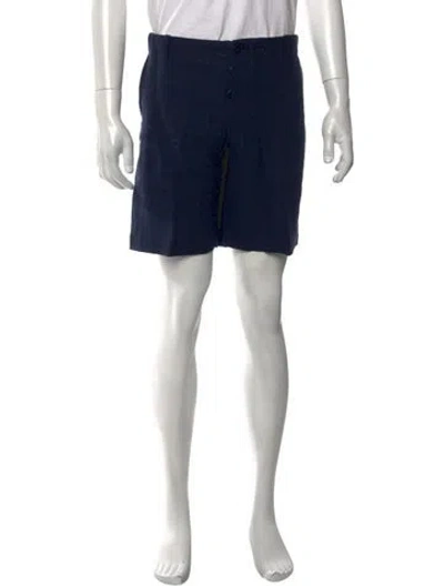 Pre-owned Freemans Sporting Club Linen Jogger Shorts In Blue