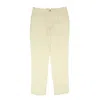 Freemans Sporting Club White Plaid Tailored Linen Trousers In Yellow