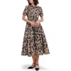 Freemarket Animal Print A-line Midi Dress In Multi
