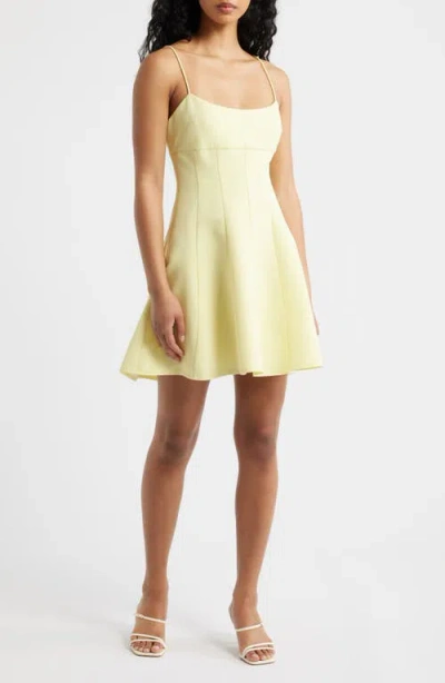 Freemarket Babydoll Minidress In Yellow