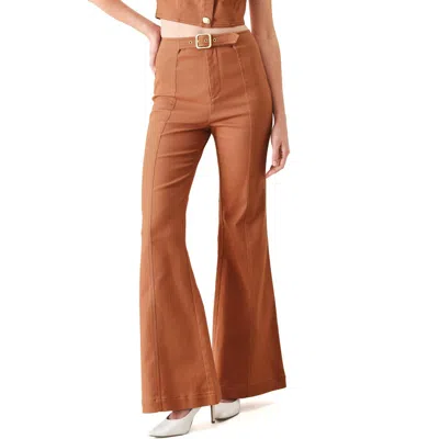 Freemarket Belted Flare Leg Pants In Brown