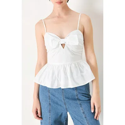Freemarket Bow Front Tank Top In Burgundy