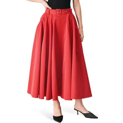 Freemarket Circle Midi Skirt In Red