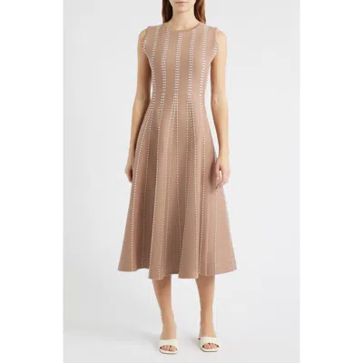 Freemarket Contrast Piping Sleeveless Midi Sweater Dress In Multi