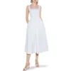 Freemarket Corset Cotton Woven Midi Dress