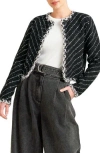 Freemarket Crop Knit Jacket In Black