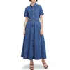 Freemarket Denim Maxi Dress In Blue
