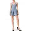 Freemarket Denim Romper In Blue