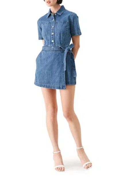 Freemarket Denim Romper In Blue