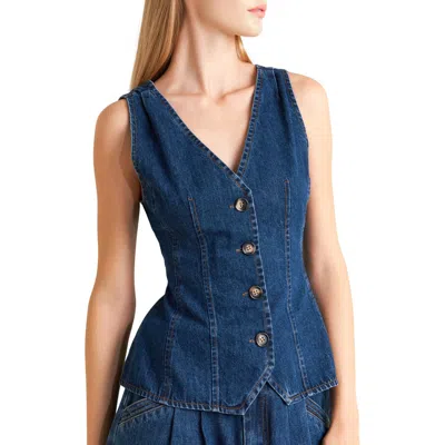 Freemarket Denim Vest In Brown