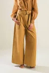 Freemarket Elegance Unveiled Wide Leg Pant In Camel In Brown