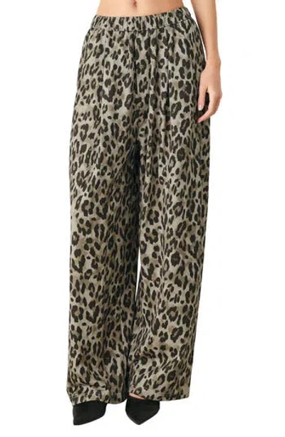 Freemarket Leopard Print Wide Leg Pants In Brown Multi