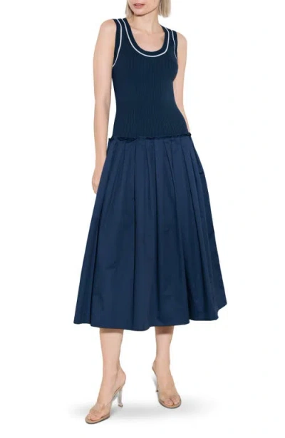Freemarket Mixed Media A-line Dress In Multi