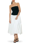 Freemarket Mixed Media Strapless Dress