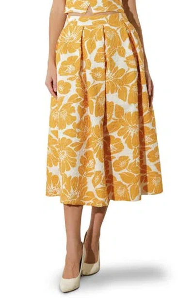 Freemarket Print Textures Skirt In Mustard