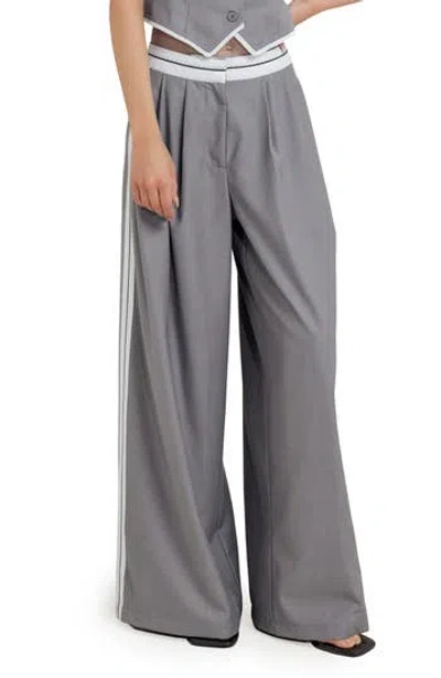 Freemarket Side Stripe Wide Leg Pants In Brown
