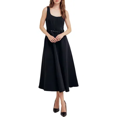 Freemarket Sleeveless A-line Dress In Black