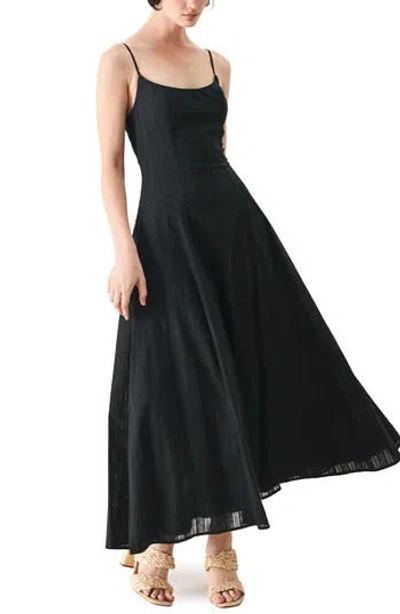 Freemarket Sleeveless Cotton Midi Dress In Black