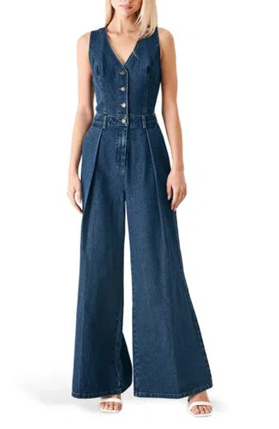 Freemarket Sleeveless Denim Jumpsuit In Blue