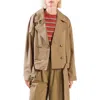 Freemarket Solid Cotton Jacket In Brown
