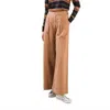 Freemarket Solid Woven Pant In Light Brown In Brown