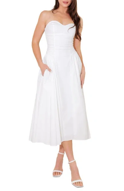 Freemarket Strapless Cotton Blend Midi Sundress
