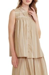 Freemarket Stripe Button-up Shirt In Neutral