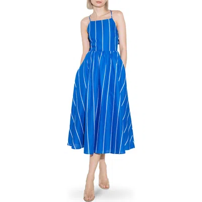 Freemarket Stripe Sleeveless Midi Dress In Multi